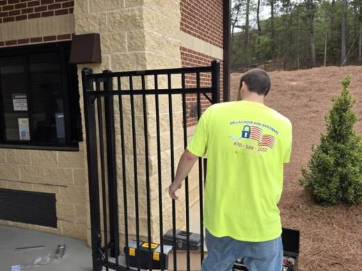 Dallas Door and Hardware gate and pool access hardware installation in Georgia